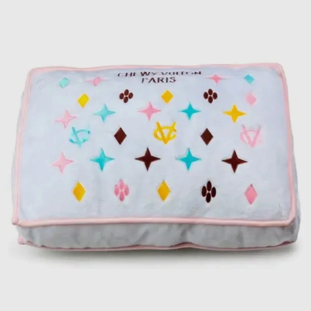 White Chewy Vuiton Dog Bed 💕